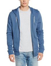 New Look Men's Basic Zip Through Long Sleeve Hoodie