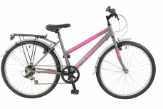 Falcon Women's Expression Hybrid Style City Bike - Pink/Grey, 26-Inch