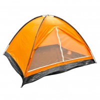 Milestone Camping Dome Four Person Tent - Orange