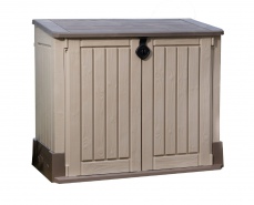 Keter Store-It-Out Midi Resin Outdoor Garden Storage Shed - Beige/Brown